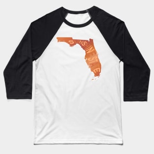 Florida Sunset - Sunshine State Outline Baseball T-Shirt